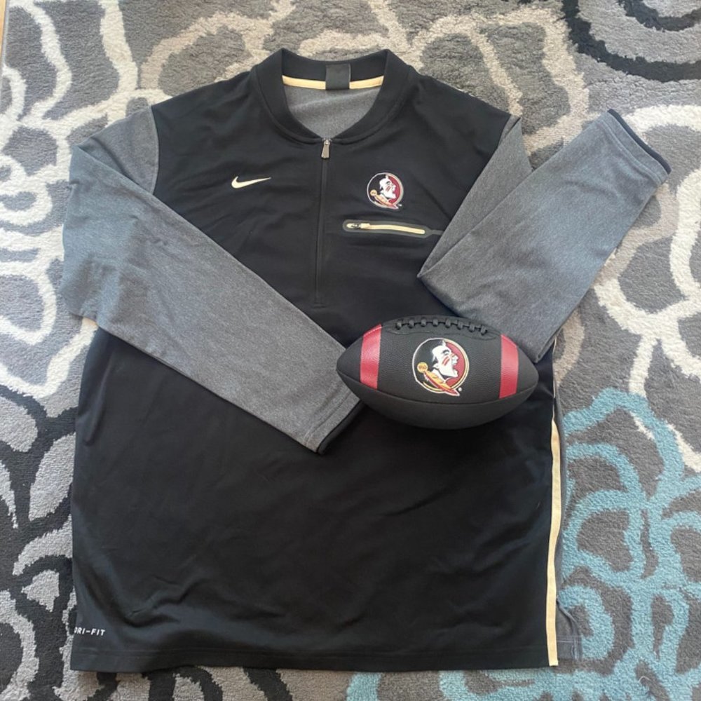 Men's FSU Seminoles Nike Pullover with Football Bundle